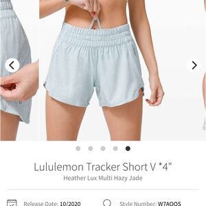 lululemon athletica Heather Hazy Jade Running Shorts